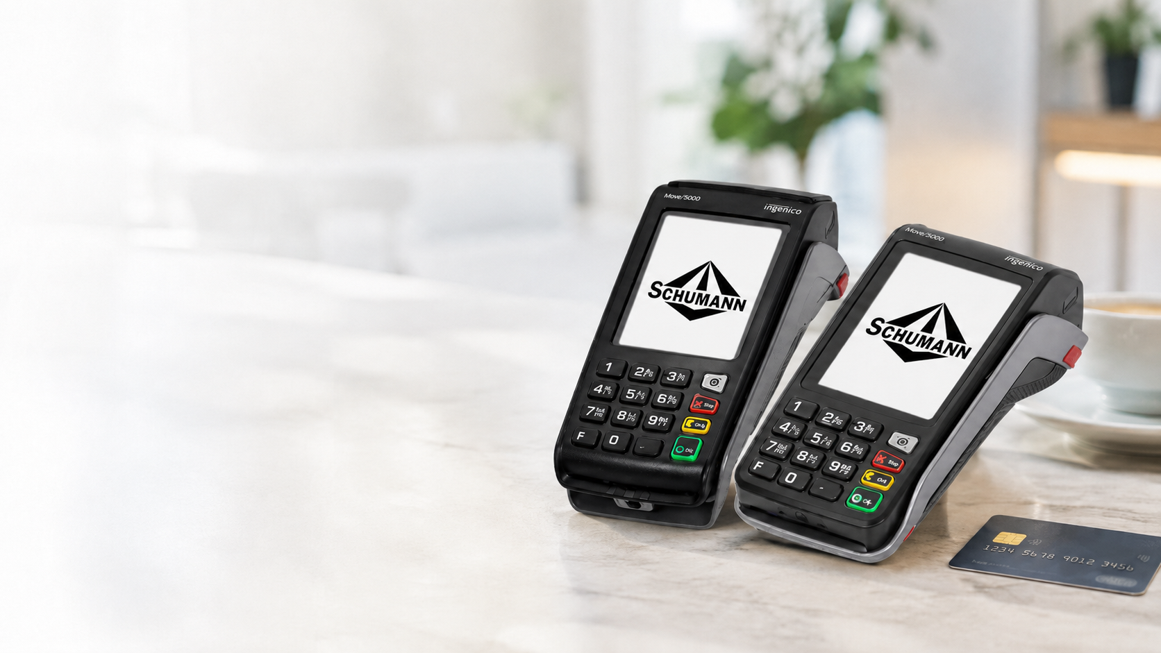 Ingenico Desk/5000 und Move/5000 EC-Terminals mit bluepos pay